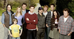 The cast of October Road