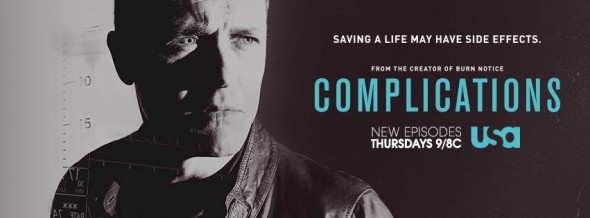 Complications TV show on USA Network:  ratings (cancel or renew?)