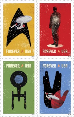 Star Trek TV show 50th Anniversary USPS stamps