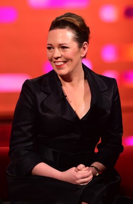 Olivia Colman during the filming of the Graham Norton Show at The London Studios, south London, to be aired on BBC One on Friday evening.Photo Credit: © BBC