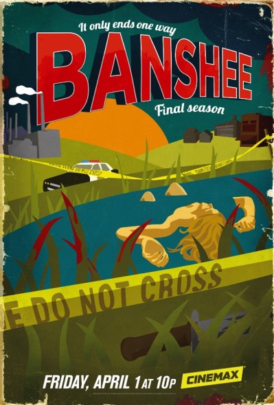 Banshee TV show on Cinemax: season 4, no season 5; poster