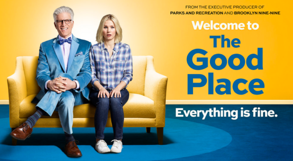 The Good Place TV show on NBC season 1 (canceled or renewed?).