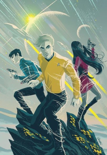 Star Trek TV show; Star Trek: Boldly Go comic series; Star Trek Beyond.
