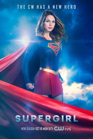 Supergirl TV show on The CW: season two poster (canceled or renewed?).