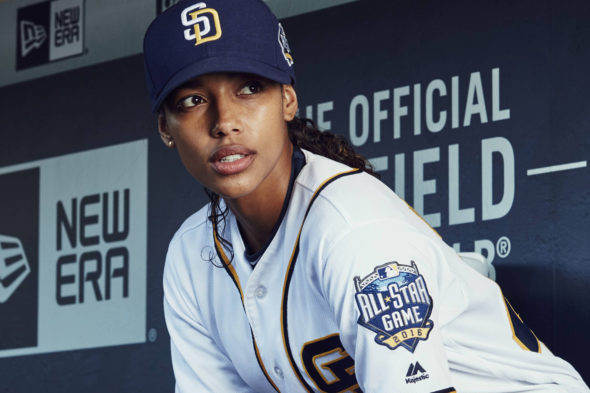 PITCH: Kylie Bunbury in the all-new “Pilot” series premiere episode of PITCH airing Thursday, Sept. 22 (8:59-10:00 PM ET/PT) on FOX. CR: Tommy Garcia / FOX. © 2016 FOX Broadcasting Co.