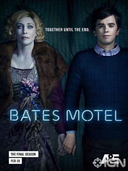 Bates Motel TV show on A&E: final fifth season. Bates Motel TV show on A&E: season 5 (canceled or renewed?) No season six.