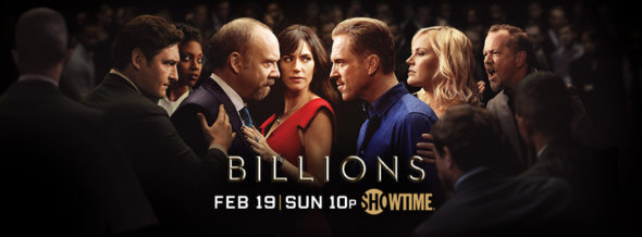 Billions TV show on Showtime: ratings (cancel or season 3?)
