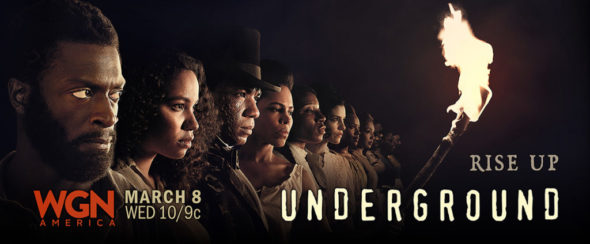 Underground TV show on WGN America: season 2 ratings (canceled or renewed for season 3?)