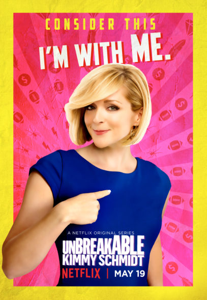 Unbreakable Kimmy Schmidt TV show on Netflix: season three key art (canceled or renewed for season 4?)