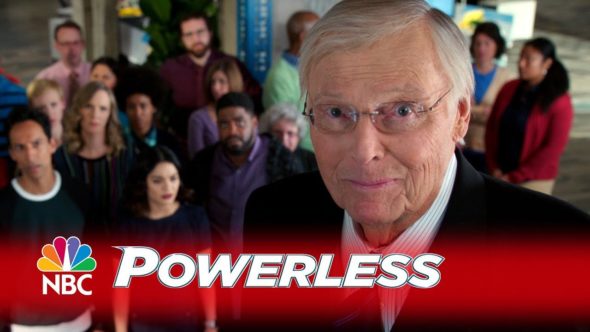 Adam West cameo: Powerless TV show on ABC: canceled, no season 2 (canceled or renewed?)