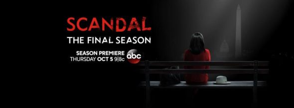 Scandal TV show on ABC: season 7 ratings (cancel renew season 8); Scandal: no season 8, ending