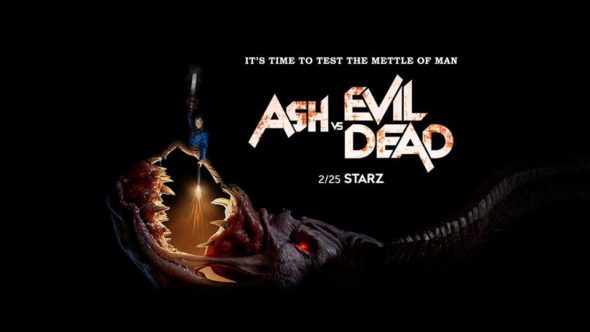 Ash Vs Evil Dead TV show on Starz: season 3 ratings (cancel or renew season 4?)