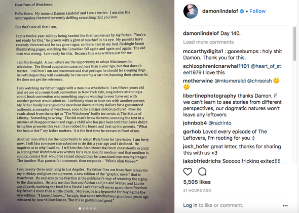 Damon Lindelof page 1 of 5; Watchmen TV show on HBO: canceled or renewed?