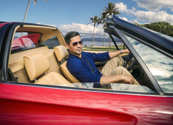 Magnum PI TV show on CBS: season 1 (canceled or renewed?); PIctured: Jay Hernandez as Thomas Magnum