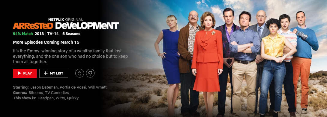 netflix series arrested development