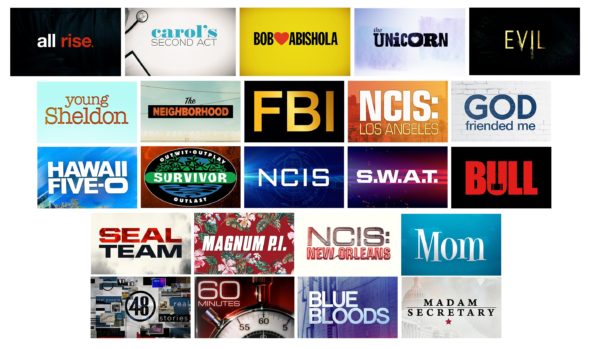 CBS TV shows for Fall 2019-20 season