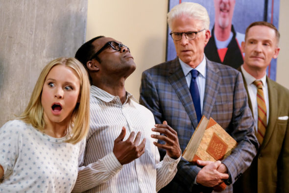 Fourth and final season; ending The Good Place TV show on NBC: ending with season 4 (canceled, no season 5)