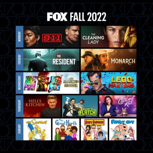 FOX TV shows schedule for the 2022-23 season, premiere dates