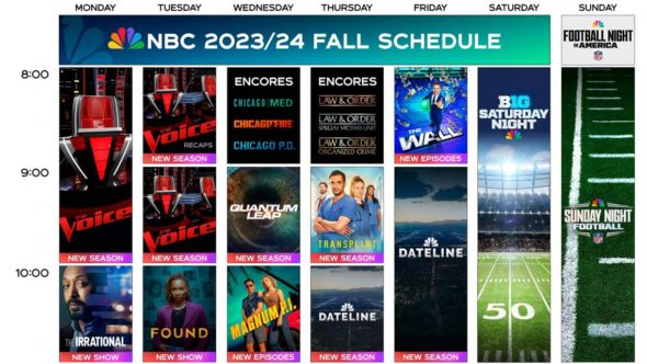 NBC Fall 2023 schedule